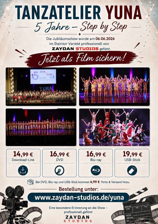 Tanzatelier YUNA – 5 Jahre „Step by Step“ Tanzshow 2026